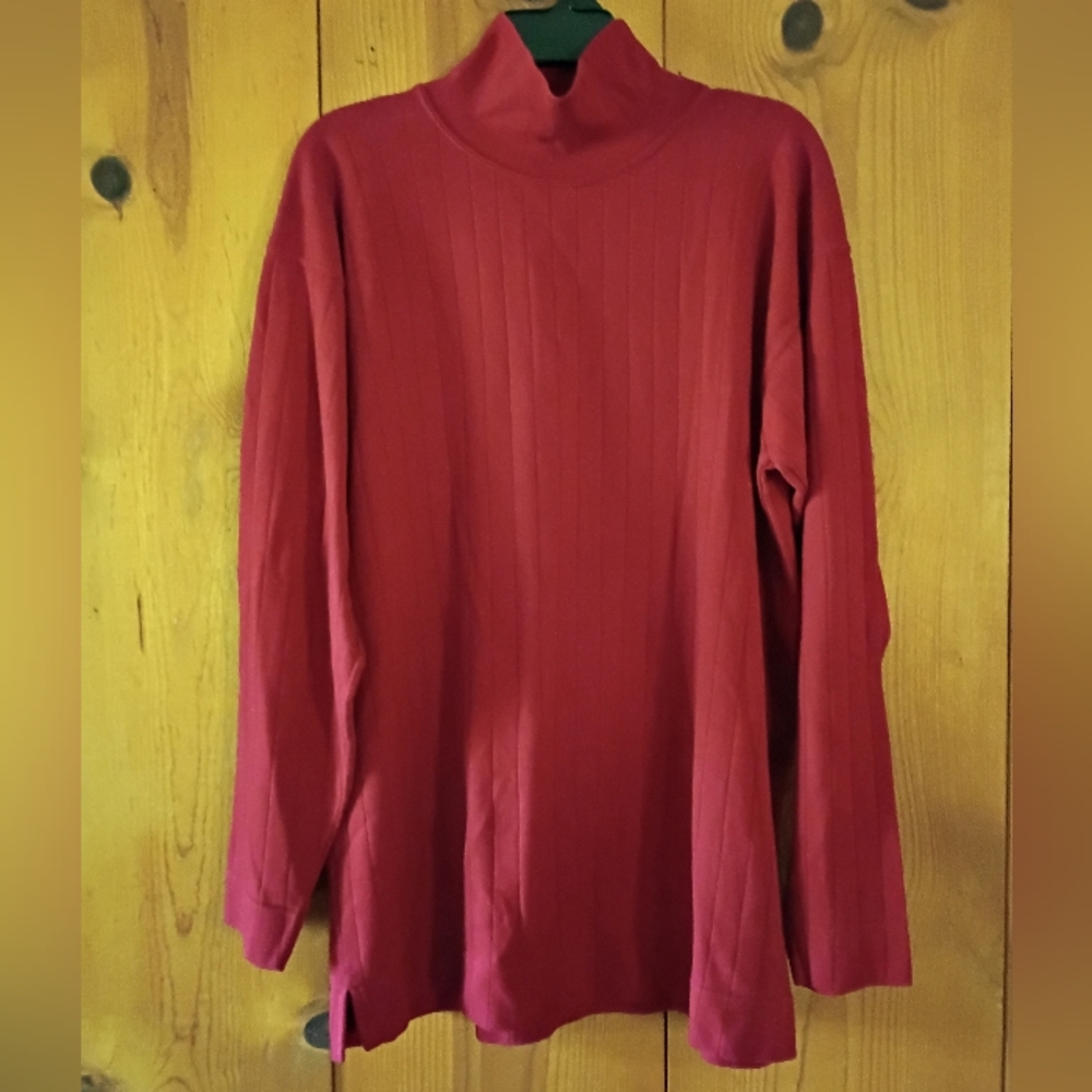 Vintage Cape Isle Knitters Cotton Jersey Turtleneck Sweater